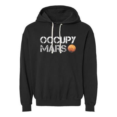 Occupy Mars Astronomy Space Explorer Garment-Dyed Fleece Hoodie