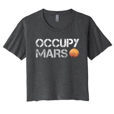 Occupy Mars Astronomy Space Explorer Women's Crop Top Tee