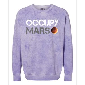 Occupy Mars Astronomy Space Explorer Rocket Colorblast Crewneck Sweatshirt