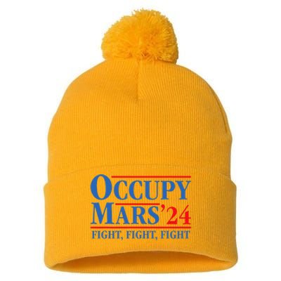 Occupy Mars Astronomy Space Fight Fight Fight Pom Pom 12in Knit Beanie