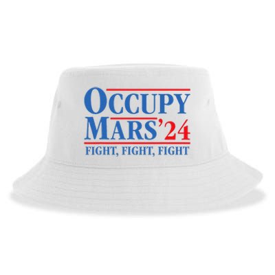 Occupy Mars Astronomy Space Fight Fight Fight Sustainable Bucket Hat