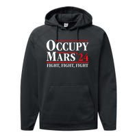 Occupy Mars Astronomy Space Fight Fight Fight Performance Fleece Hoodie