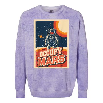 Occupy Mars Aerospace Space Travel Colorblast Crewneck Sweatshirt