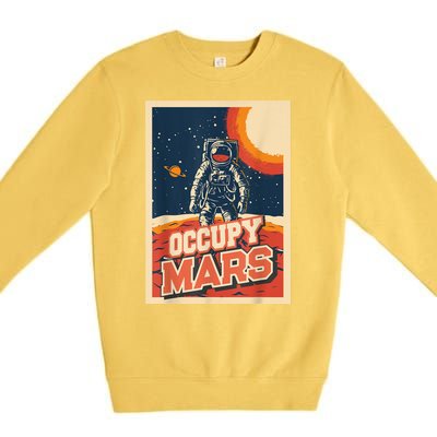 Occupy Mars Aerospace Space Travel Premium Crewneck Sweatshirt