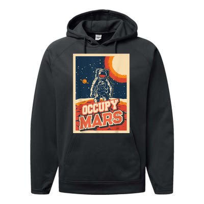 Occupy Mars Aerospace Space Travel Performance Fleece Hoodie