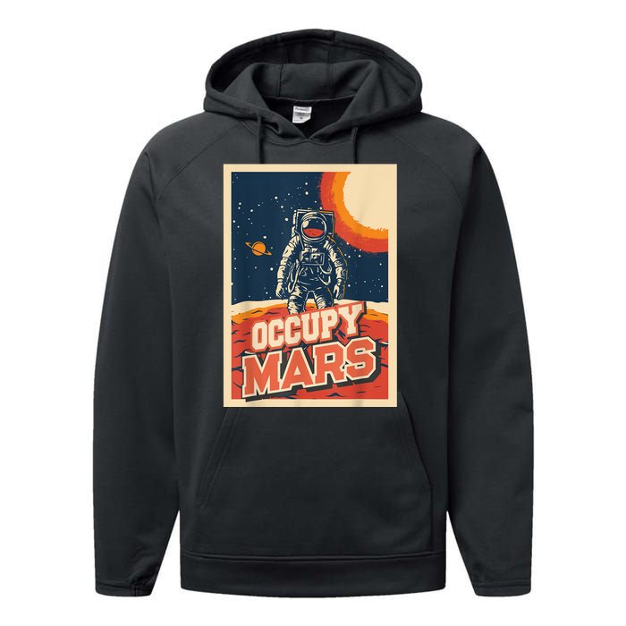 Occupy Mars Aerospace Space Travel Performance Fleece Hoodie