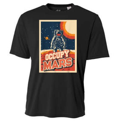 Occupy Mars Aerospace Space Travel Cooling Performance Crew T-Shirt