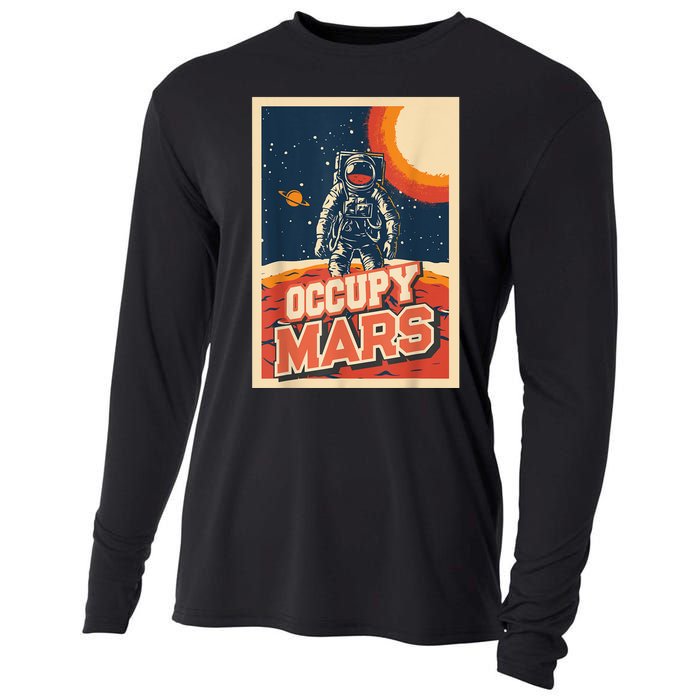 Occupy Mars Aerospace Space Travel Cooling Performance Long Sleeve Crew