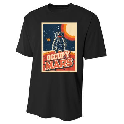 Occupy Mars Aerospace Space Travel Performance Sprint T-Shirt