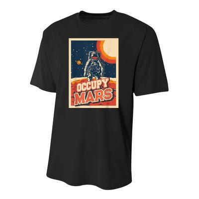 Occupy Mars Aerospace Space Travel Youth Performance Sprint T-Shirt