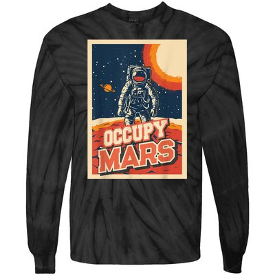 Occupy Mars Aerospace Space Travel Tie-Dye Long Sleeve Shirt