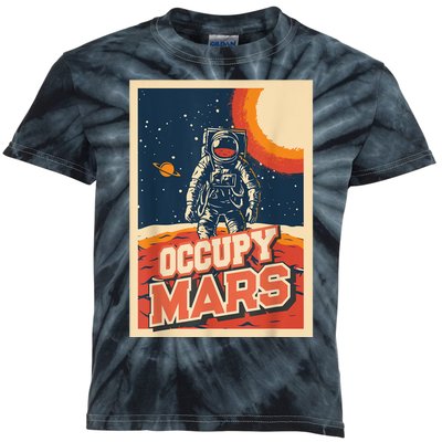 Occupy Mars Aerospace Space Travel Kids Tie-Dye T-Shirt