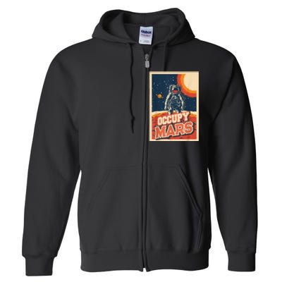 Occupy Mars Aerospace Space Travel Full Zip Hoodie