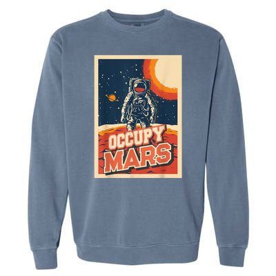 Occupy Mars Aerospace Space Travel Garment-Dyed Sweatshirt