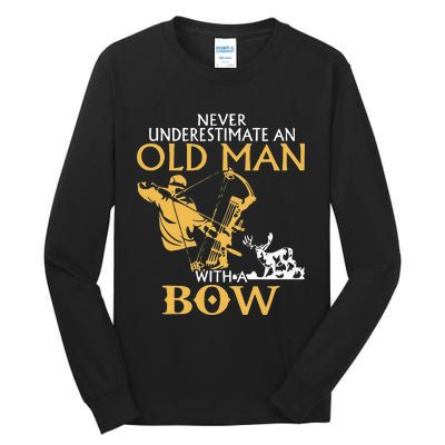 Old Man Archery Compound Bow Deer Elk Big Game Hunting Tall Long Sleeve T-Shirt