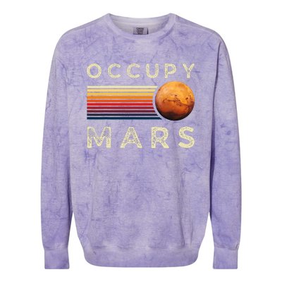 Occupy Mars Astronomy Space Explorer Colorblast Crewneck Sweatshirt