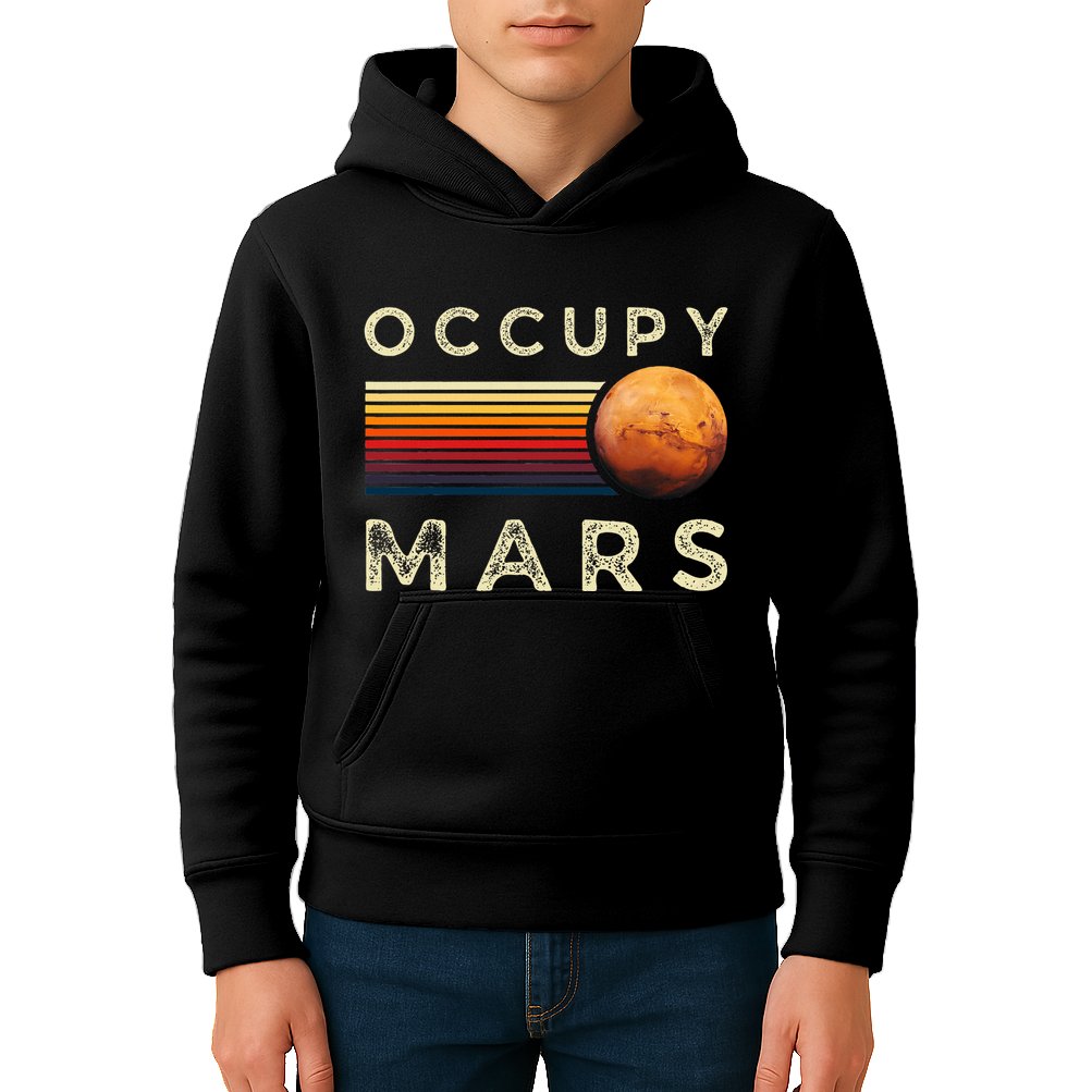 Occupy Mars Astronomy Space Explorer Kids Hoodie