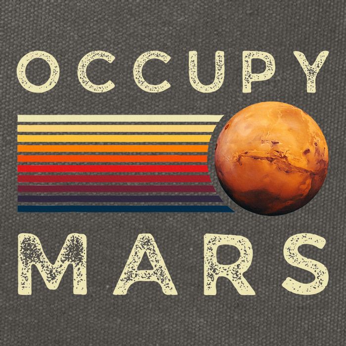 Occupy Mars Astronomy Space Explorer Cotton Canvas Backpack