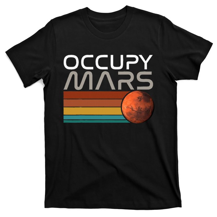 Occupy Mars Astronomy Space Explorer Rocket Vintage T-Shirt