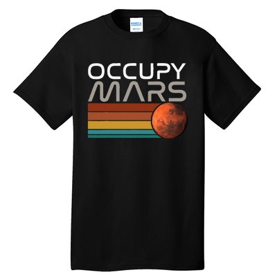 Occupy Mars Astronomy Space Explorer Rocket Vintage Tall T-Shirt