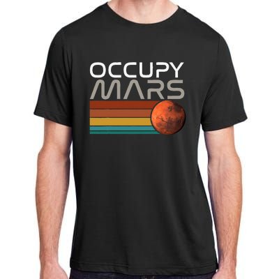 Occupy Mars Astronomy Space Explorer Rocket Vintage Adult ChromaSoft Performance T-Shirt