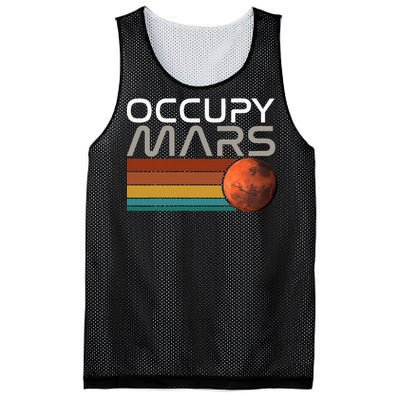 Occupy Mars Astronomy Space Explorer Rocket Vintage Mesh Reversible Basketball Jersey Tank