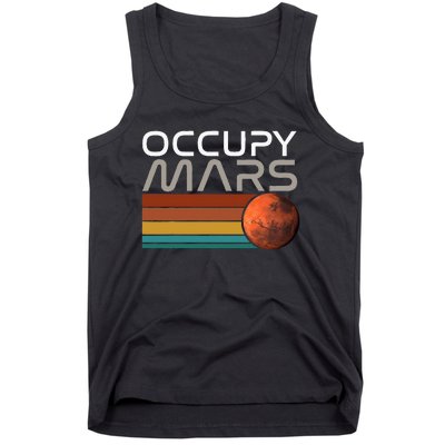 Occupy Mars Astronomy Space Explorer Rocket Vintage Tank Top