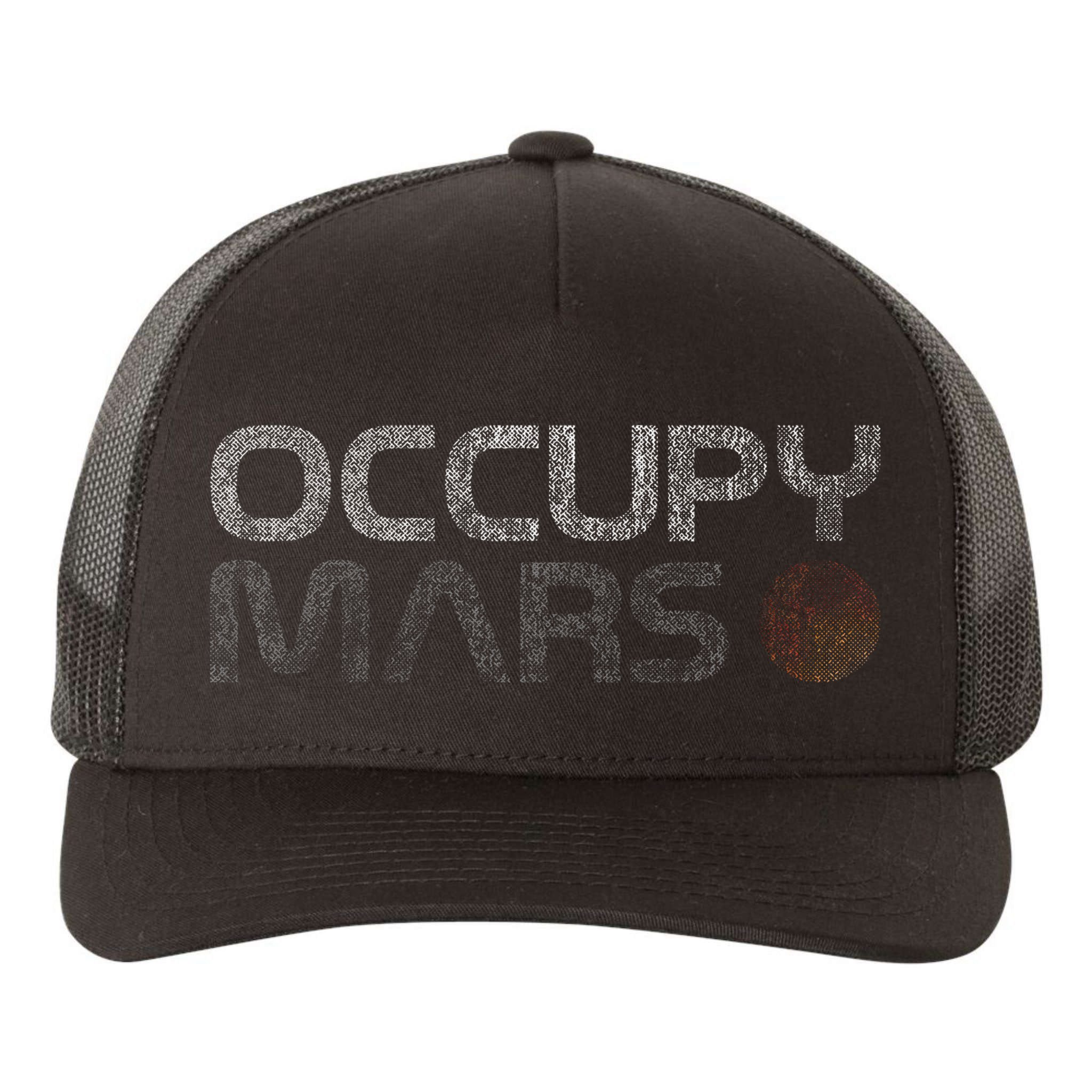 Occupy Mars Astronomy Space Explorer Gift Yupoong Adult 5-Panel Trucker Hat