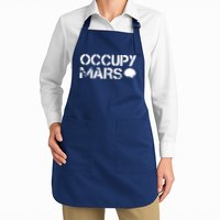 OCCUPY MARS As Worn By Elon Musk Funny Full-Length Apron With Pockets