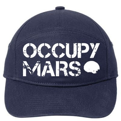 OCCUPY MARS As Worn By Elon Musk Funny 7-Panel Snapback Hat