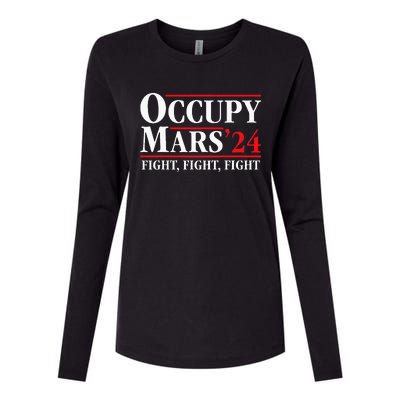 Occupy Mars Astronomy Space Fight Fight Fight Womens Cotton Relaxed Long Sleeve T-Shirt