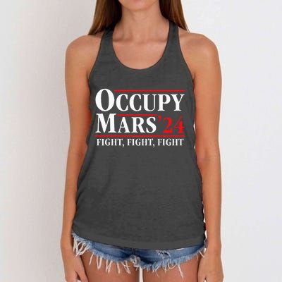 Occupy Mars Astronomy Space Fight Fight Fight Women's Knotted Racerback Tank