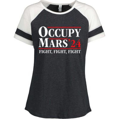 Occupy Mars Astronomy Space Fight Fight Fight Enza Ladies Jersey Colorblock Tee