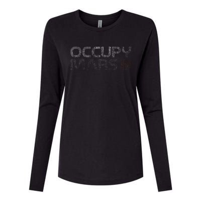 Occupy Mars Astronomy Space Explorer Womens Cotton Relaxed Long Sleeve T-Shirt