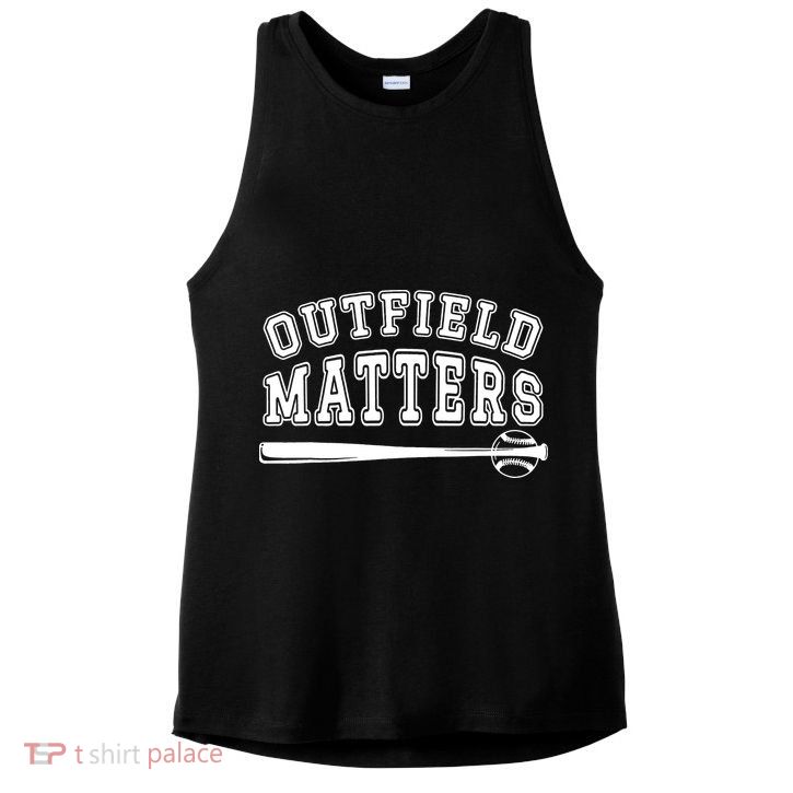 Outfield Matters Baseball Funny Ladies PosiCharge Tri-Blend Wicking Tank