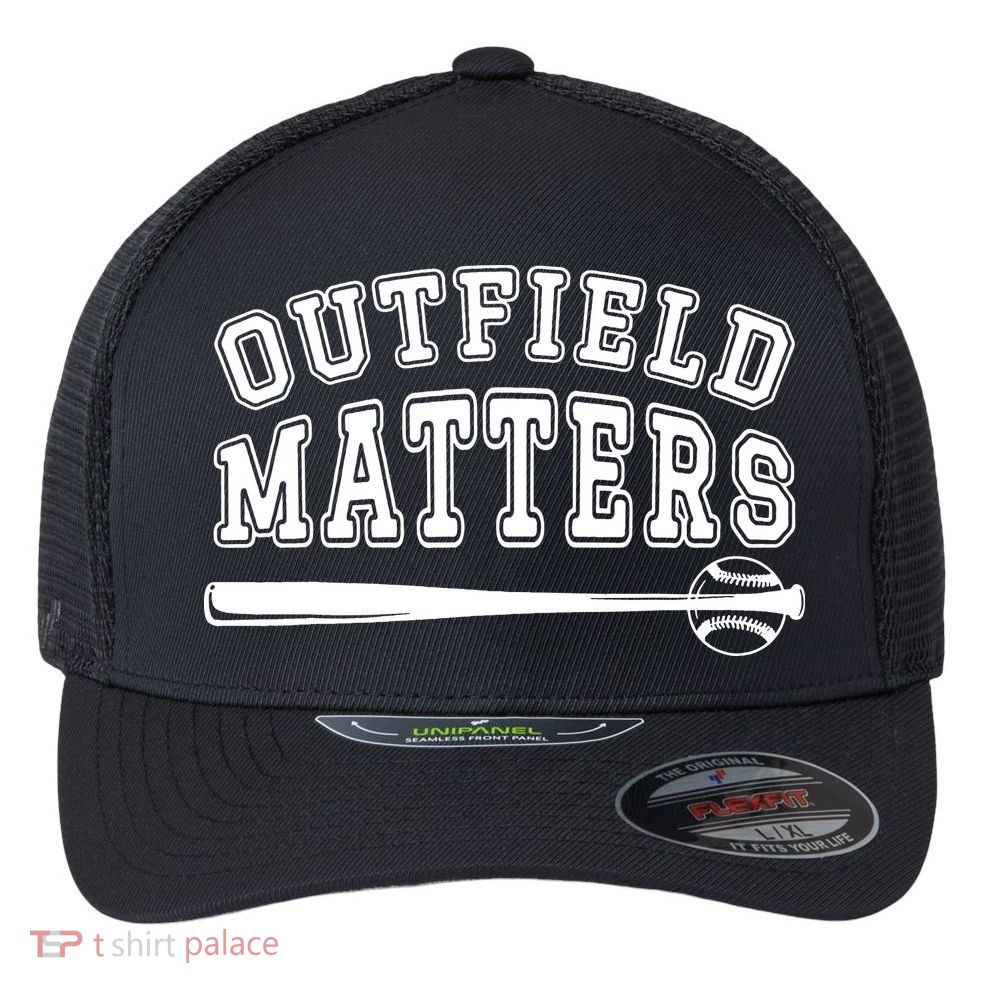 Outfield Matters Baseball Funny Flexfit Unipanel Trucker Cap