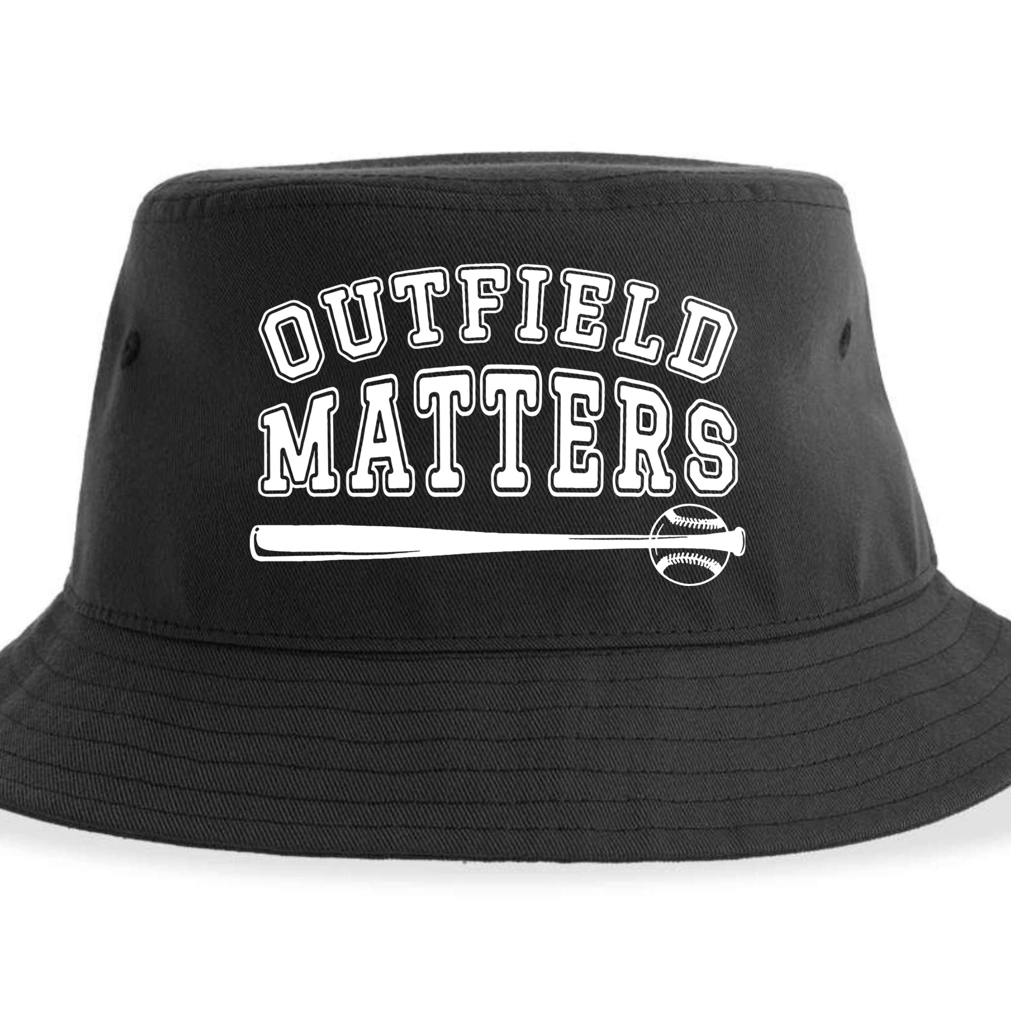 Outfield Matters Baseball Funny Sustainable Bucket Hat