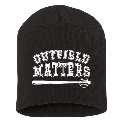 Outfield Matters Baseball Funny Short Acrylic Beanie