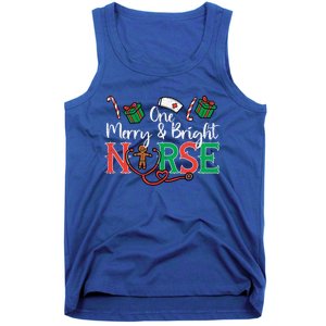 One Merry Bright Nurse Christmas Cute Xmas Nursing Scrub Top Gift Tank Top