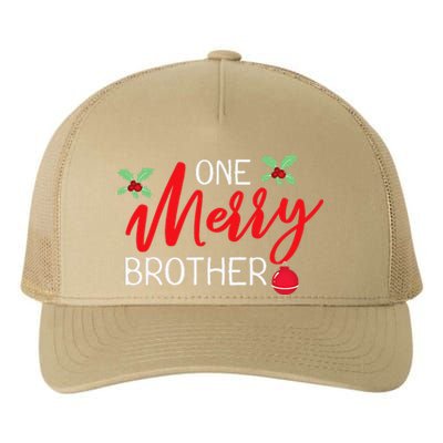 One Merry Brother Christmas Day Family Matching Gift Yupoong Adult 5-Panel Trucker Hat