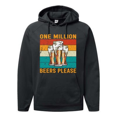 One Million Beers Please Performance Fleece Hoodie