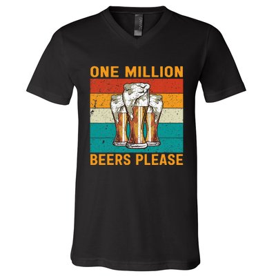 One Million Beers Please V-Neck T-Shirt