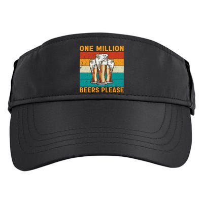 One Million Beers Please Adult Drive Performance Visor