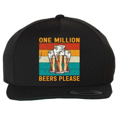 One Million Beers Please Wool Snapback Cap