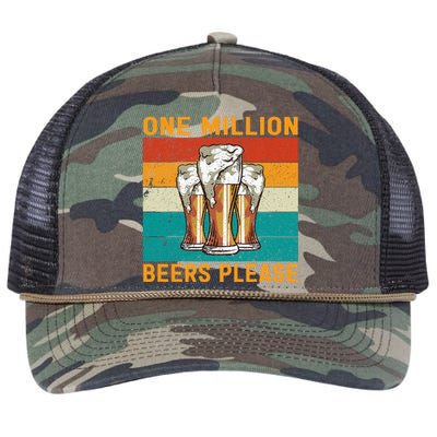 One Million Beers Please Retro Rope Trucker Hat Cap