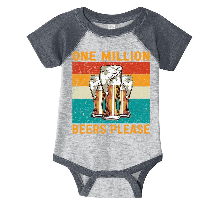 One Million Beers Please Infant Baby Jersey Bodysuit
