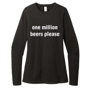 One Million Beers Please Womens CVC Long Sleeve Shirt