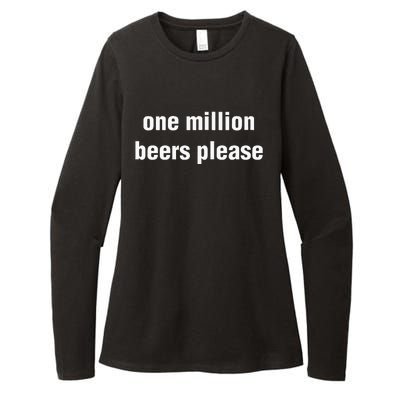 One Million Beers Please Womens CVC Long Sleeve Shirt