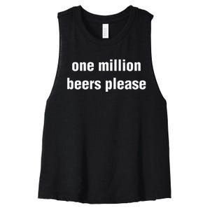 One Million Beers Please Women's Racerback Cropped Tank