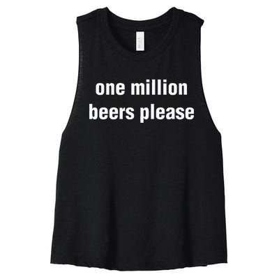 One Million Beers Please Women's Racerback Cropped Tank